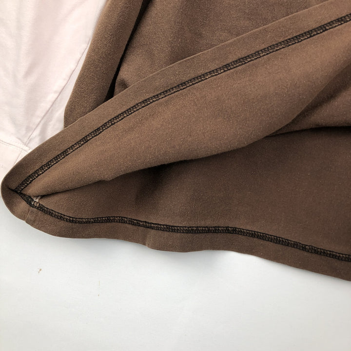 Harley-Davidson Henley neck long T-shirt, men's XL size cotton brown type Vintage Second Hand