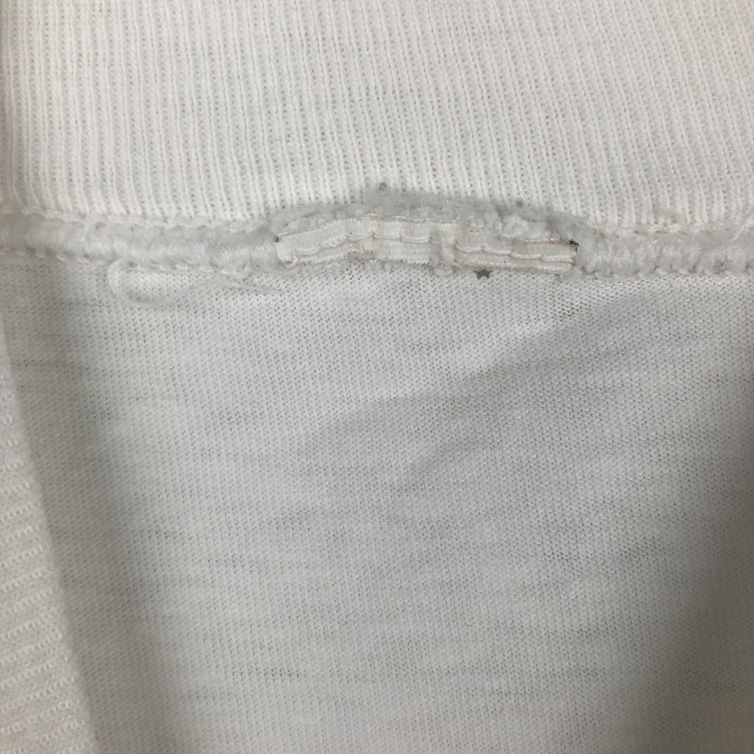 MICKEY MOUSE Mickey Mouse Mock Neck Character Print Long-Sleeve T-Shirt (Men's Size L) unclear white type Vintage Second Hand