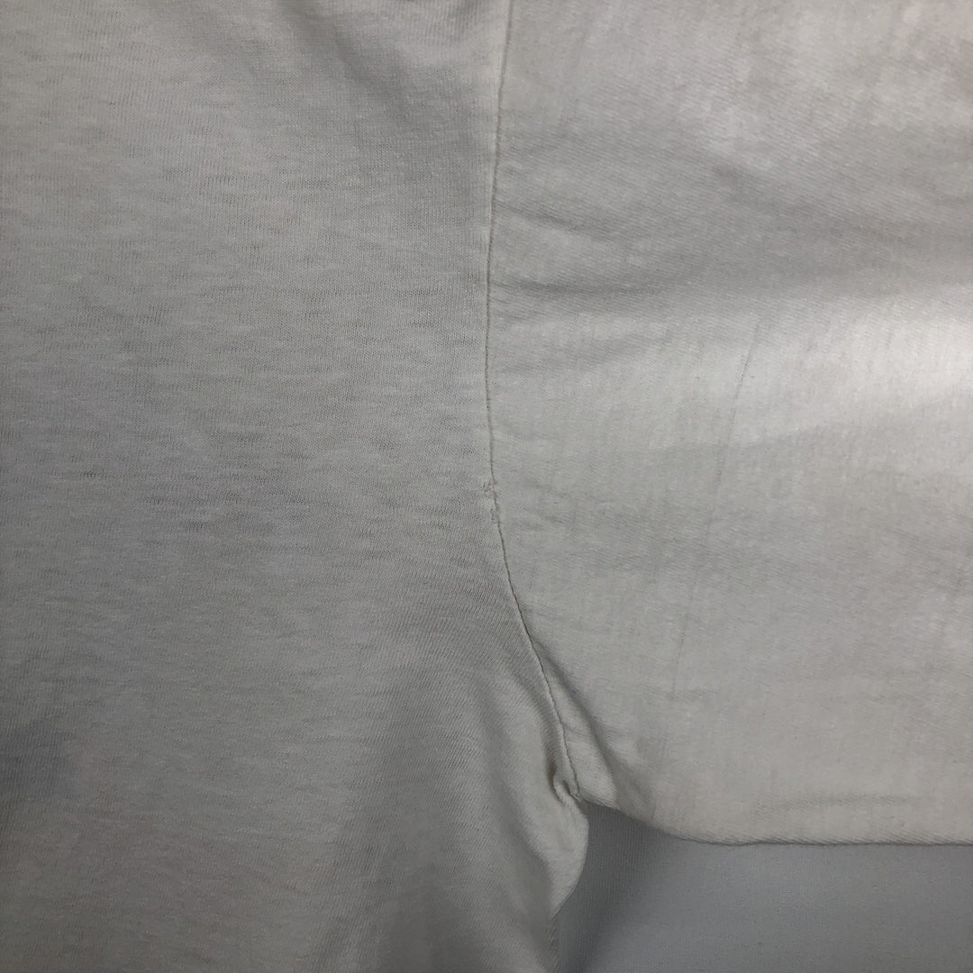 MICKEY MOUSE Mickey Mouse Mock Neck Character Print Long-Sleeve T-Shirt (Men's Size L) unclear white type Vintage Second Hand