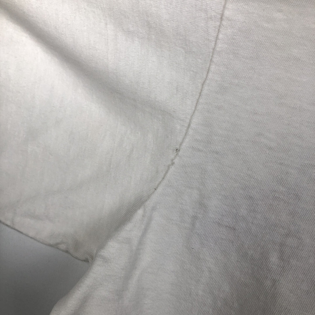 MICKEY MOUSE Mickey Mouse Mock Neck Character Print Long-Sleeve T-Shirt (Men's Size L) unclear white type Vintage Second Hand