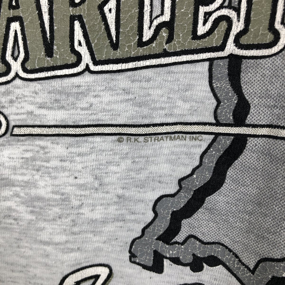 90'S Harley-Davidson Eagle Pattern Cut-Off Motorcycle Long-Sleeve T-Shirt (Men's Size L) unclear gray type Vintage Second Hand