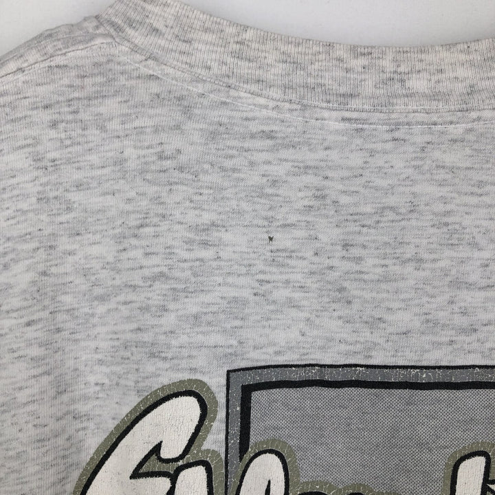 90'S Harley-Davidson Eagle Pattern Cut-Off Motorcycle Long-Sleeve T-Shirt (Men's Size L) unclear gray type Vintage Second Hand