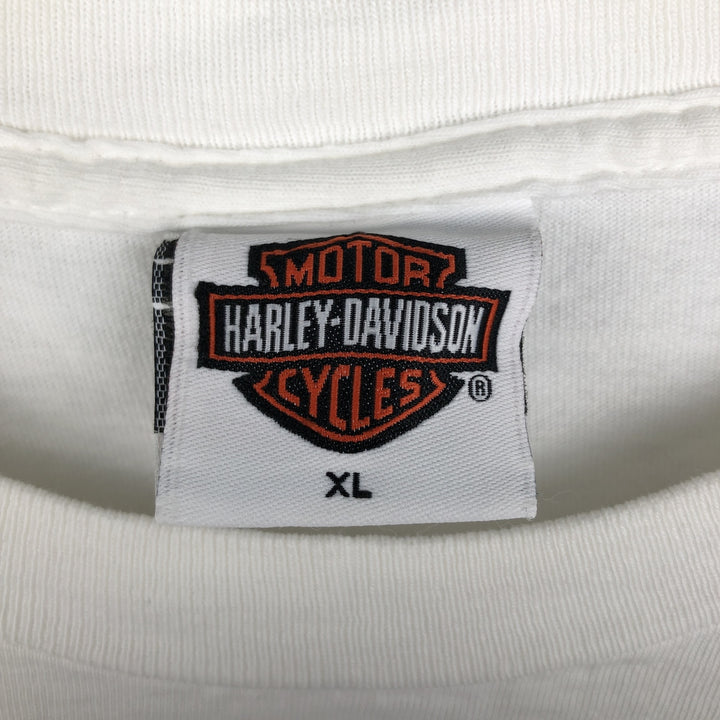 2000'S Harley-Davidson HOLOUBEK Motorcycle Long-Sleeve T-Shirt (Men's XL equivalent) unclear white type Vintage Second Hand
