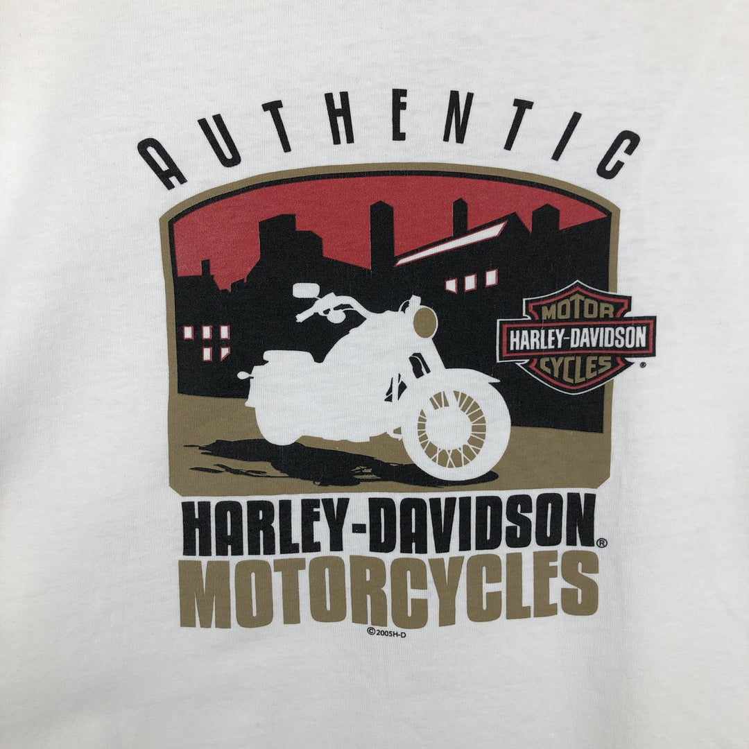 2000'S Harley-Davidson HOLOUBEK Motorcycle Long-Sleeve T-Shirt (Men's XL equivalent) unclear white type Vintage Second Hand