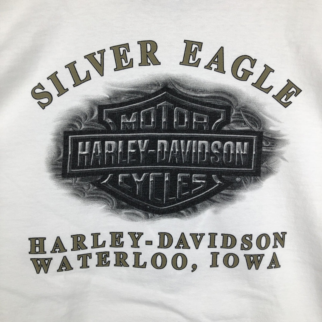 2000'S Harley-Davidson HOLOUBEK Motorcycle Long-Sleeve T-Shirt (Men's XL equivalent) unclear white type Vintage Second Hand
