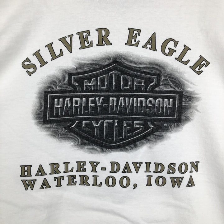 2000'S Harley-Davidson HOLOUBEK Motorcycle Long-Sleeve T-Shirt (Men's XL equivalent) unclear white type Vintage Second Hand