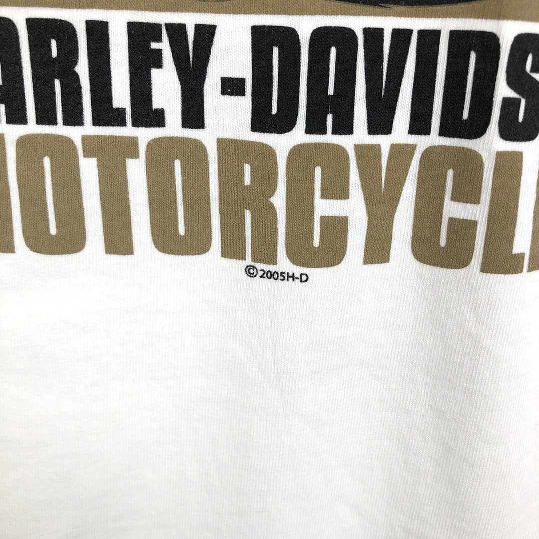 2000'S Harley-Davidson HOLOUBEK Motorcycle Long-Sleeve T-Shirt (Men's XL equivalent) unclear white type Vintage Second Hand