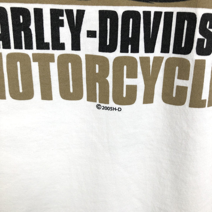 2000'S Harley-Davidson HOLOUBEK Motorcycle Long-Sleeve T-Shirt (Men's XL equivalent) unclear white type Vintage Second Hand