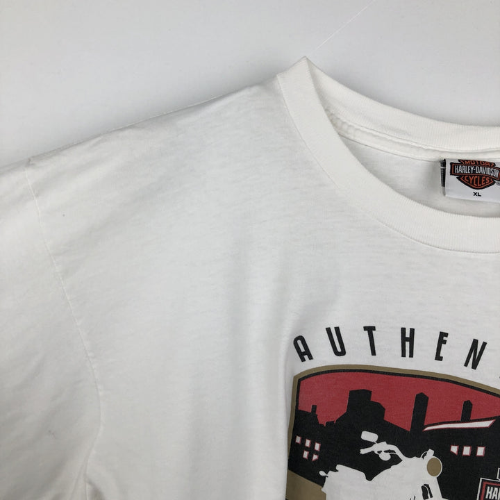 2000'S Harley-Davidson HOLOUBEK Motorcycle Long-Sleeve T-Shirt (Men's XL equivalent) unclear white type Vintage Second Hand