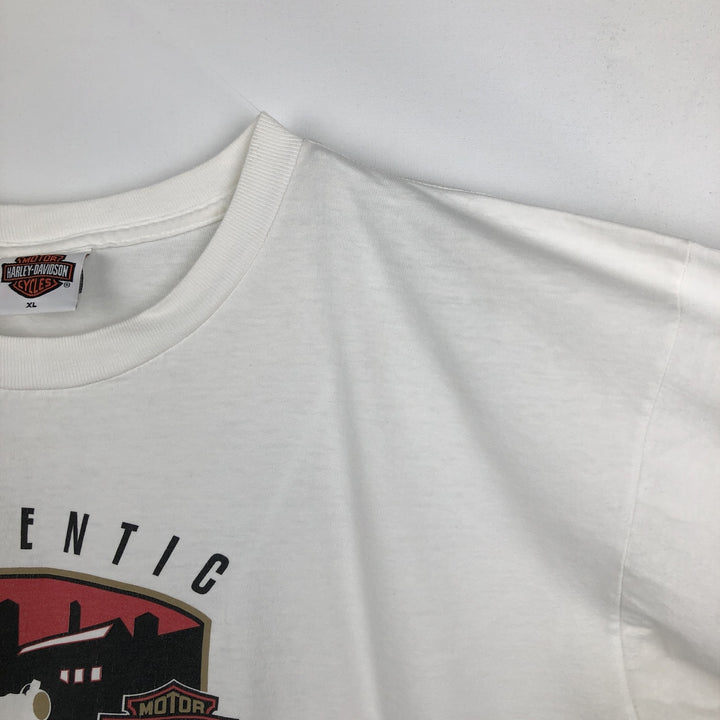 2000'S Harley-Davidson HOLOUBEK Motorcycle Long-Sleeve T-Shirt (Men's XL equivalent) unclear white type Vintage Second Hand