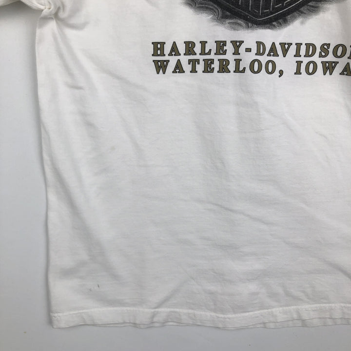2000'S Harley-Davidson HOLOUBEK Motorcycle Long-Sleeve T-Shirt (Men's XL equivalent) unclear white type Vintage Second Hand