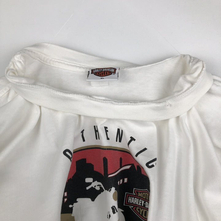2000'S Harley-Davidson HOLOUBEK Motorcycle Long-Sleeve T-Shirt (Men's XL equivalent) unclear white type Vintage Second Hand