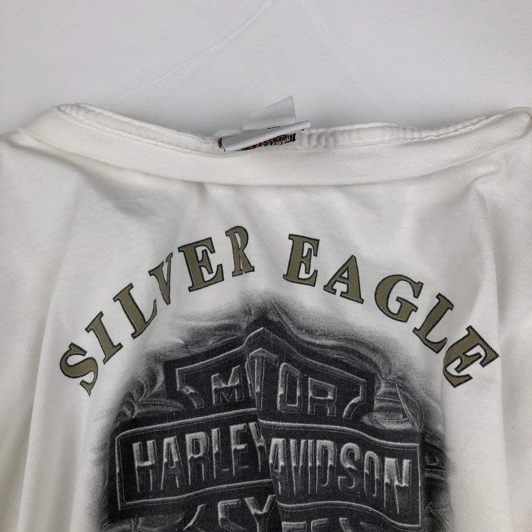 2000'S Harley-Davidson HOLOUBEK Motorcycle Long-Sleeve T-Shirt (Men's XL equivalent) unclear white type Vintage Second Hand