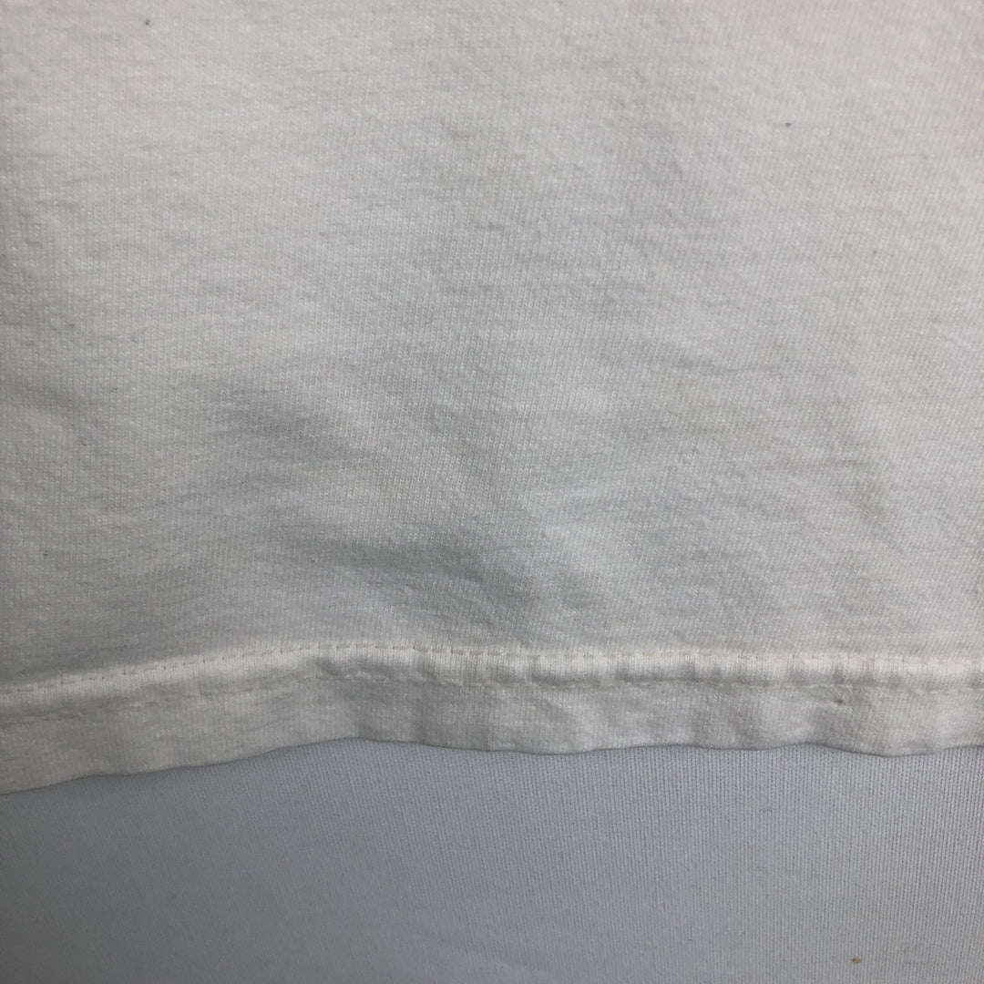 Harley-Davidson Motorcycle Long-Sleeve T-Shirt, Made in USA, Men's Size L (approx.) cotton white type Vintage Second Hand