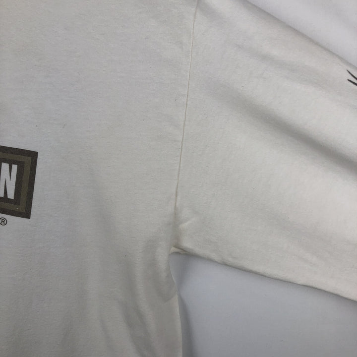 Harley-Davidson Motorcycle Long-Sleeve T-Shirt, Made in USA, Men's Size L (approx.) cotton white type Vintage Second Hand