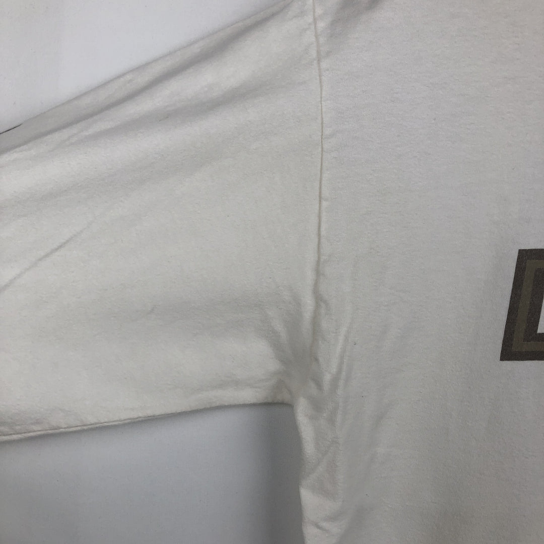 Harley-Davidson Motorcycle Long-Sleeve T-Shirt, Made in USA, Men's Size L (approx.) cotton white type Vintage Second Hand