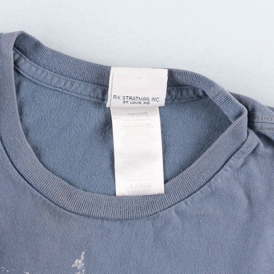 Harley-Davidson Motorcycle Bike T-shirt Made in USA Men's L size cotton gray type Vintage Second Hand