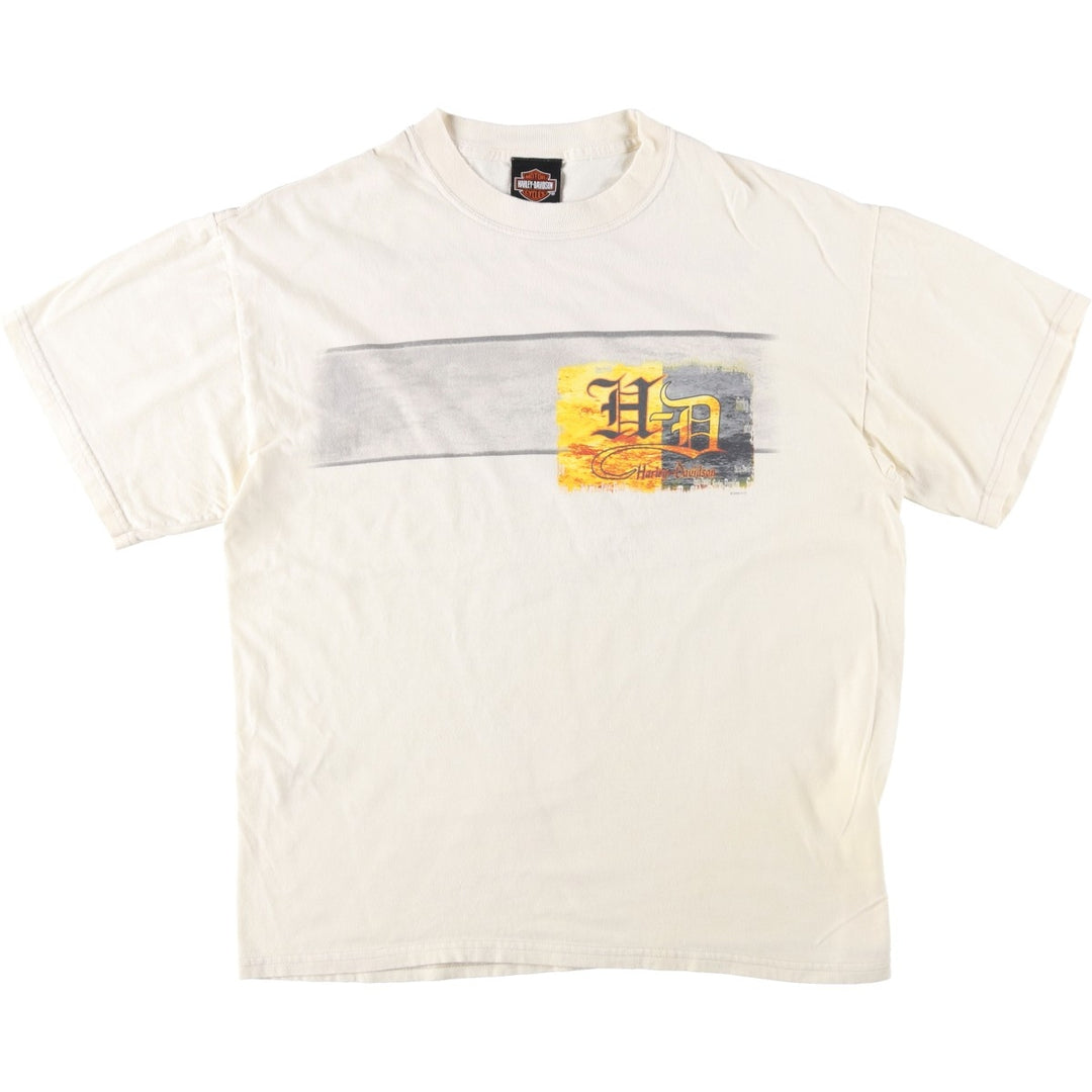 2000'S Harley-Davidson Engine Motorcycle T-shirt, Men's Size L (approx.) cotton unbleached Vintage Second Hand