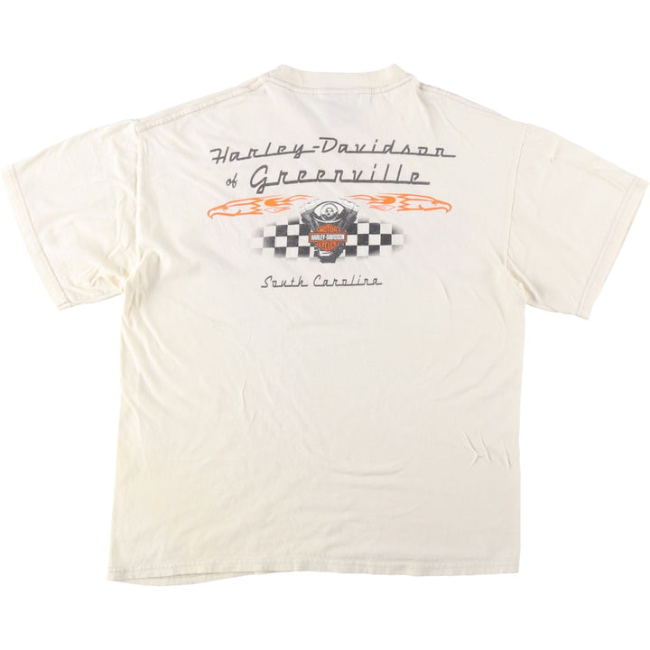 2000'S Harley-Davidson Engine Motorcycle T-shirt, Men's Size L (approx.) cotton unbleached Vintage Second Hand