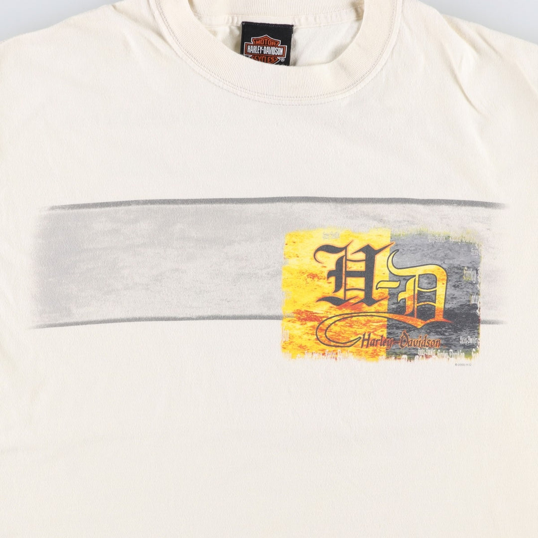 2000'S Harley-Davidson Engine Motorcycle T-shirt, Men's Size L (approx.) cotton unbleached Vintage Second Hand