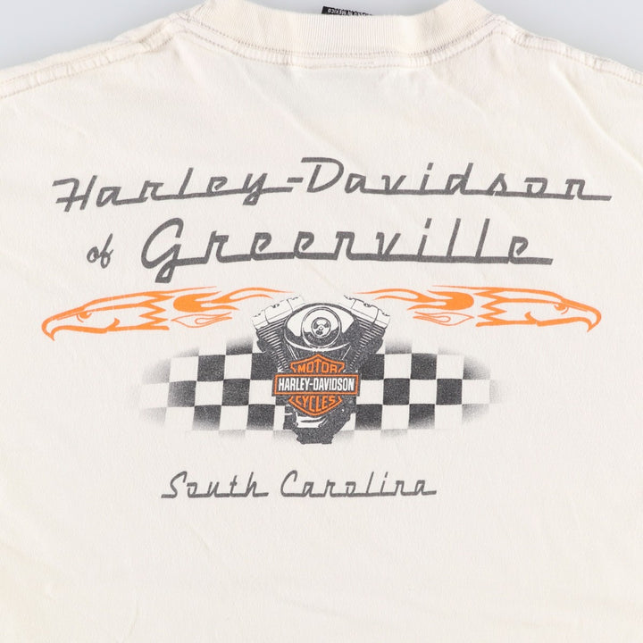 2000'S Harley-Davidson Engine Motorcycle T-shirt, Men's Size L (approx.) cotton unbleached Vintage Second Hand