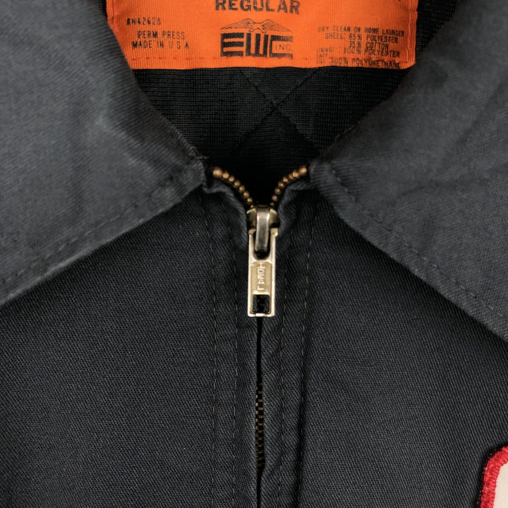 1990'S EWC Padded Work Jacket, Made in USA, Men's Size L (approx.), Vintage polyester Charcoal Vintage Second Hand
