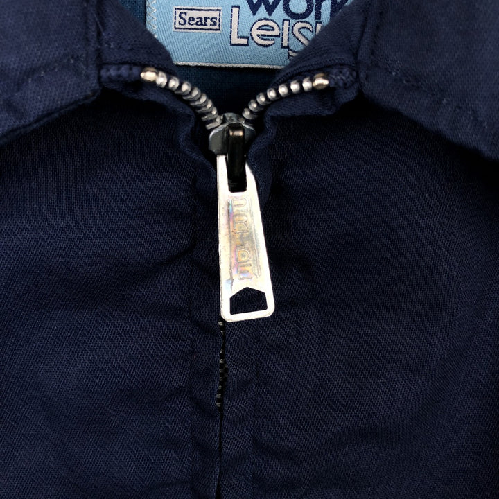 70s-80'S Sears WORK'N LEISURE Work Jacket, Men's XL equivalent, Vintage unclear navy blue type Vintage Second Hand