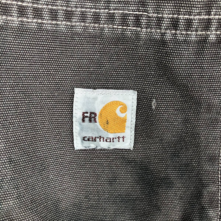 Carhartt FR Series Long-Sleeve Duck Work Shirt, Men's Size L (approx.) cotton brown type Vintage Second Hand