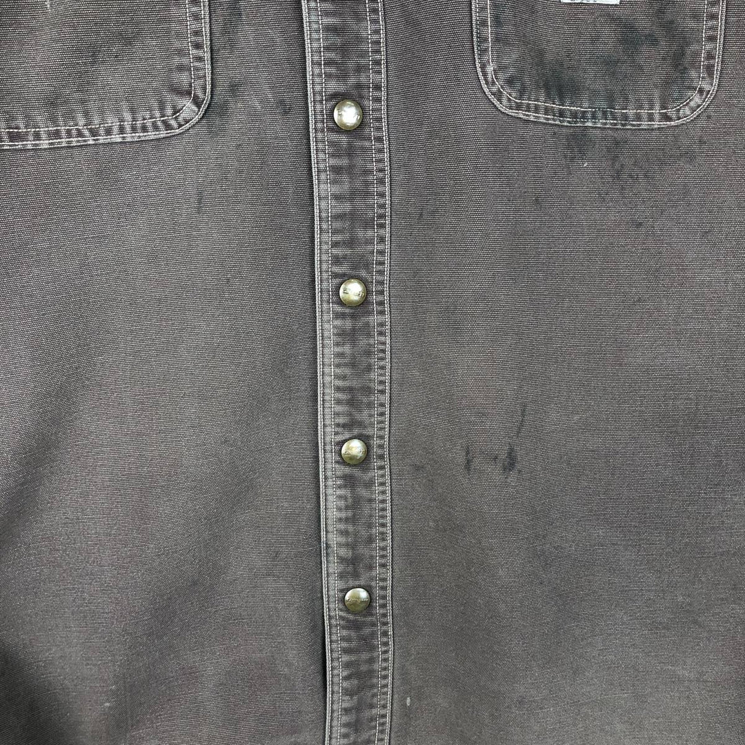 Carhartt FR Series Long-Sleeve Duck Work Shirt, Men's Size L (approx.) cotton brown type Vintage Second Hand