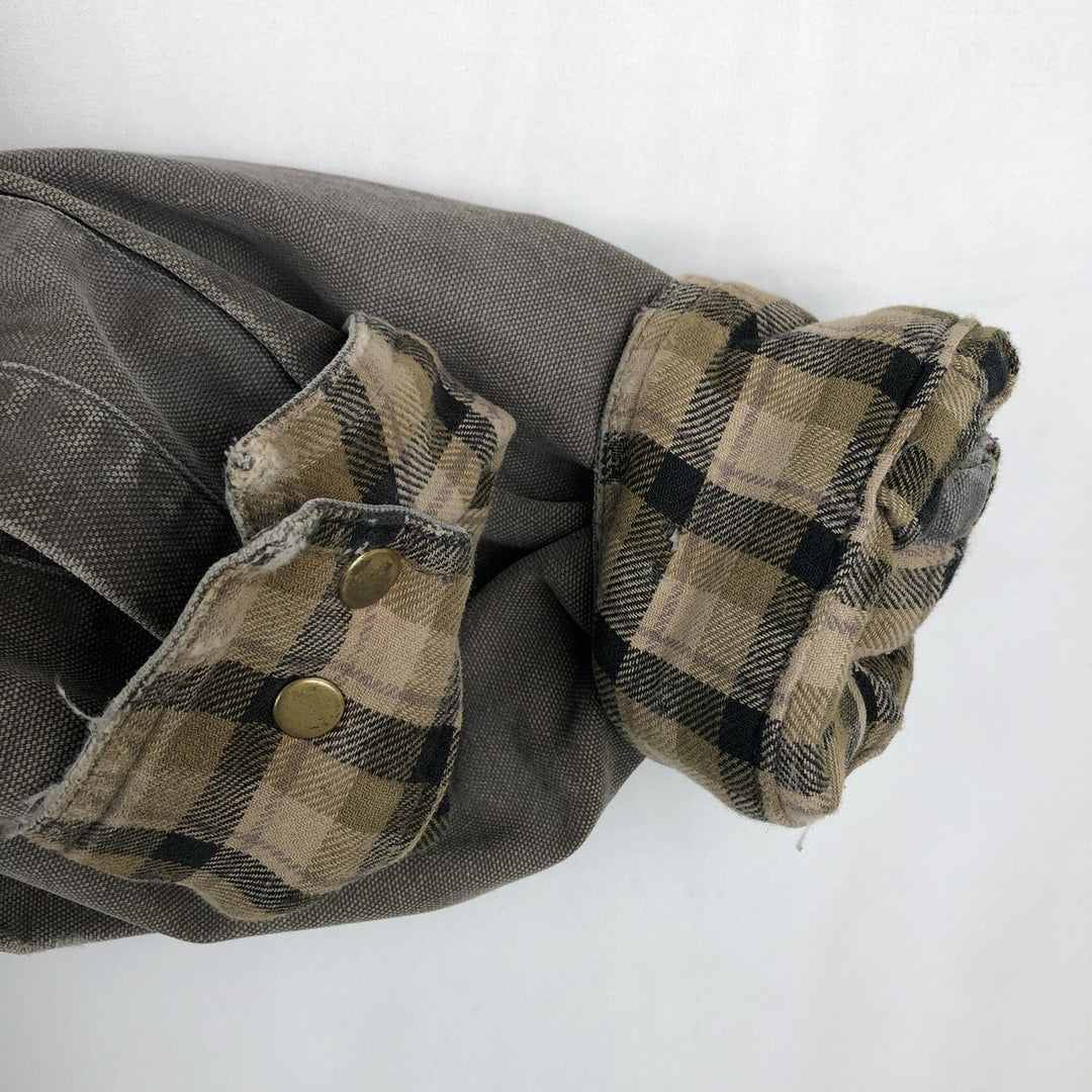 Carhartt Long Sleeve Duck Work Shirt, Men's Size Medium cotton gray type Vintage Second Hand