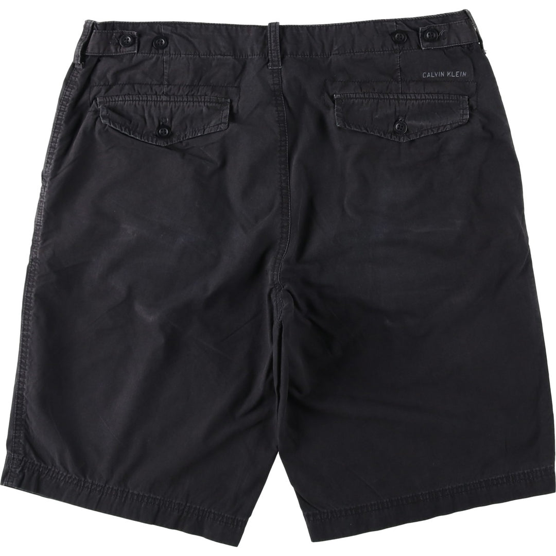2000'S Calvin Klein cotton shorts, men's size W36 (approx.) cotton black type Vintage Second Hand
