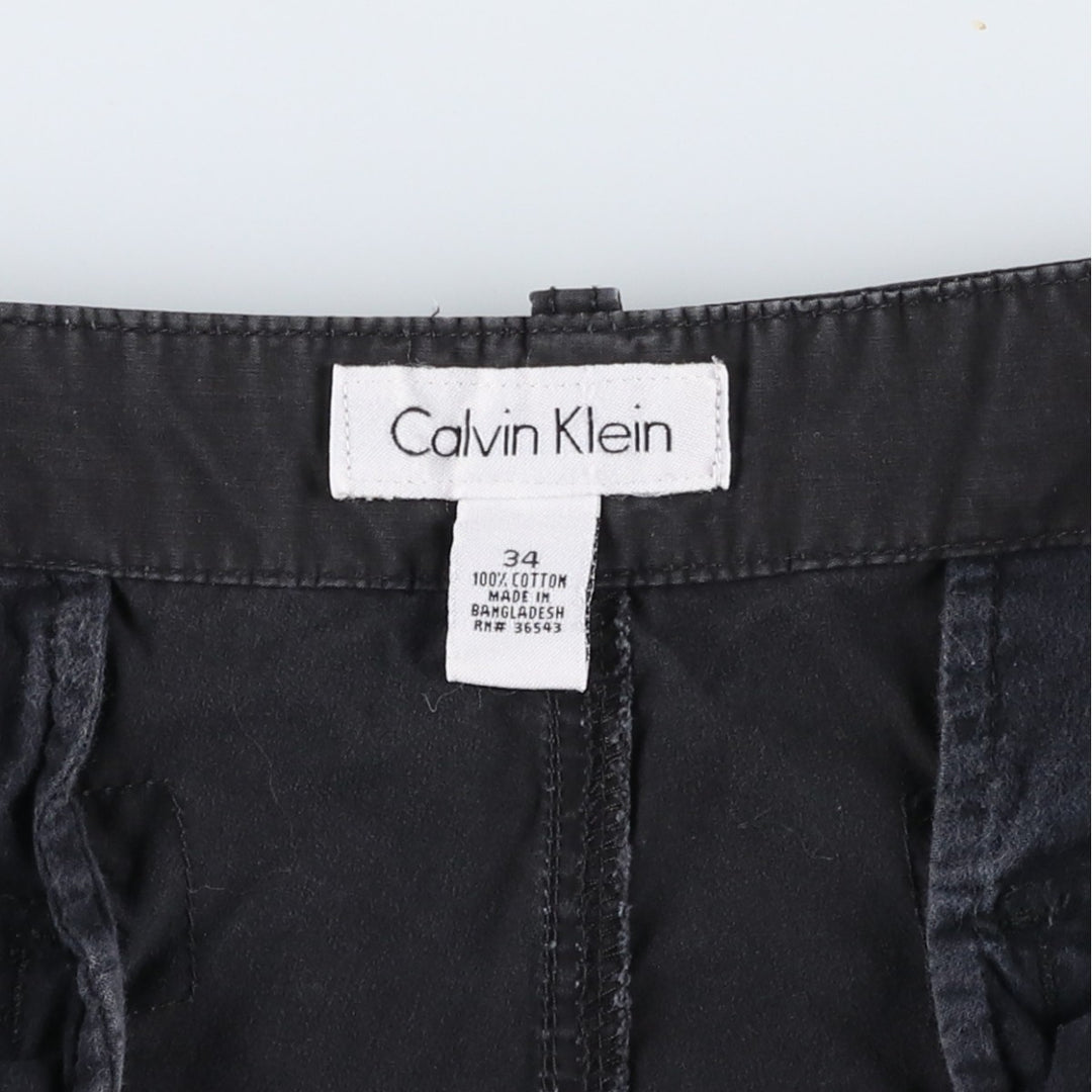 2000'S Calvin Klein cotton shorts, men's size W36 (approx.) cotton black type Vintage Second Hand