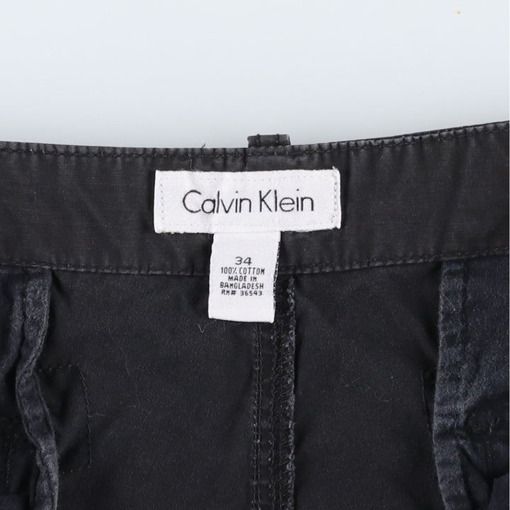 2000'S Calvin Klein cotton shorts, men's size W36 (approx.) cotton black type Vintage Second Hand