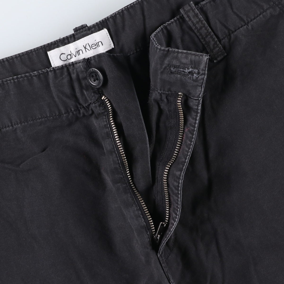 2000'S Calvin Klein cotton shorts, men's size W36 (approx.) cotton black type Vintage Second Hand