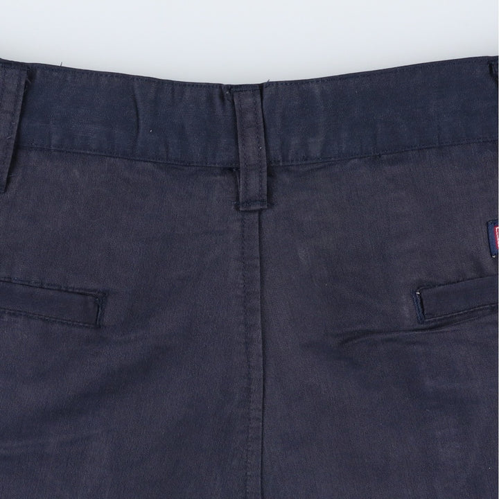 Ralph Lauren CHAPS One-Pleat Rayon Shorts, Men's Size W33 (approx.) Rayon navy blue type Vintage Second Hand