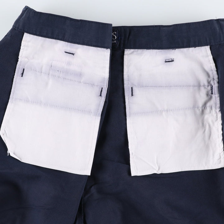 Ralph Lauren CHAPS One-Pleat Rayon Shorts, Men's Size W33 (approx.) Rayon navy blue type Vintage Second Hand