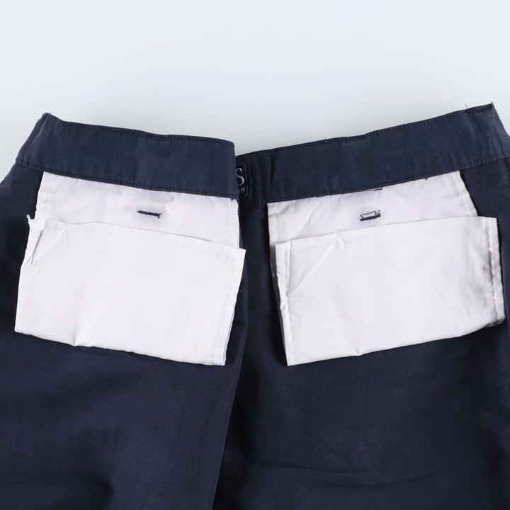 Ralph Lauren CHAPS One-Pleat Rayon Shorts, Men's Size W33 (approx.) Rayon navy blue type Vintage Second Hand