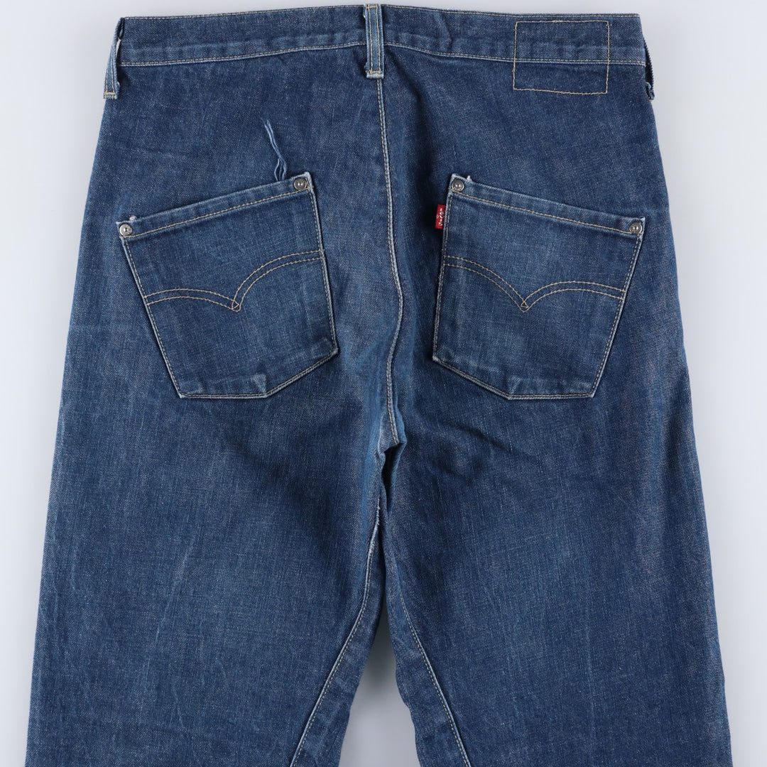 2000'S Levi's Engineered Jeans Euro Model, 3D Cut Straight Denim Pants, Men's W32 (approx.) cotton blue type Vintage Second Hand