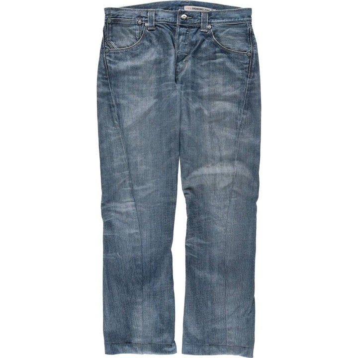 Levi's Engineered Jeans Euro Model, 3D Cut Straight Denim Pants, Men's W34 (approx.) cotton blue type Vintage Second Hand