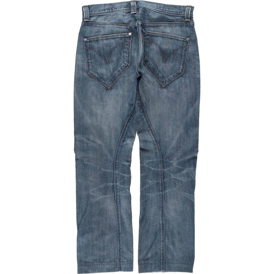 Levi's Engineered Jeans Euro Model, 3D Cut Straight Denim Pants, Men's W34 (approx.) cotton blue type Vintage Second Hand