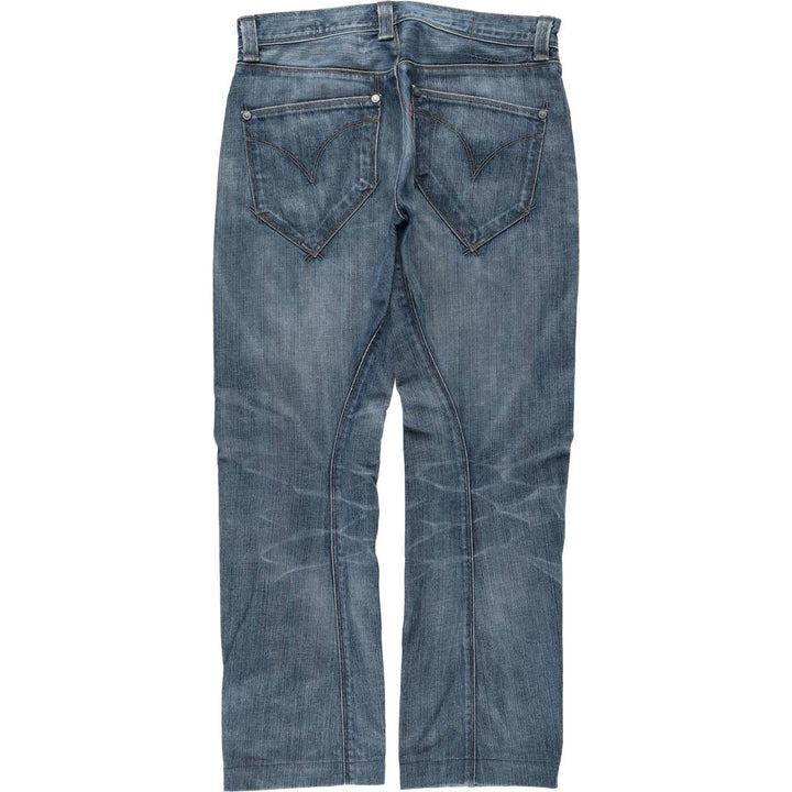 Levi's Engineered Jeans Euro Model, 3D Cut Straight Denim Pants, Men's W34 (approx.) cotton blue type Vintage Second Hand
