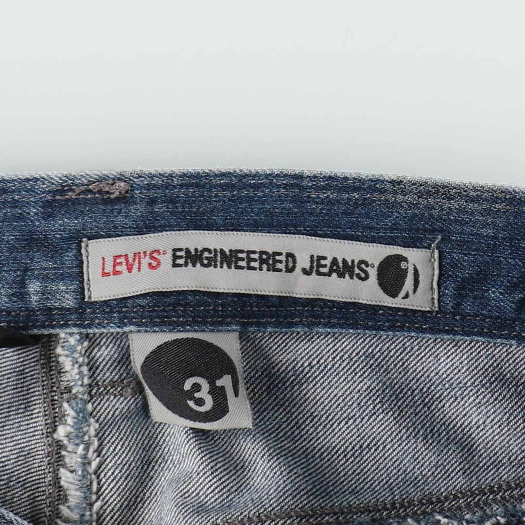 Levi's Engineered Jeans Euro Model, 3D Cut Straight Denim Pants, Men's W34 (approx.) cotton blue type Vintage Second Hand
