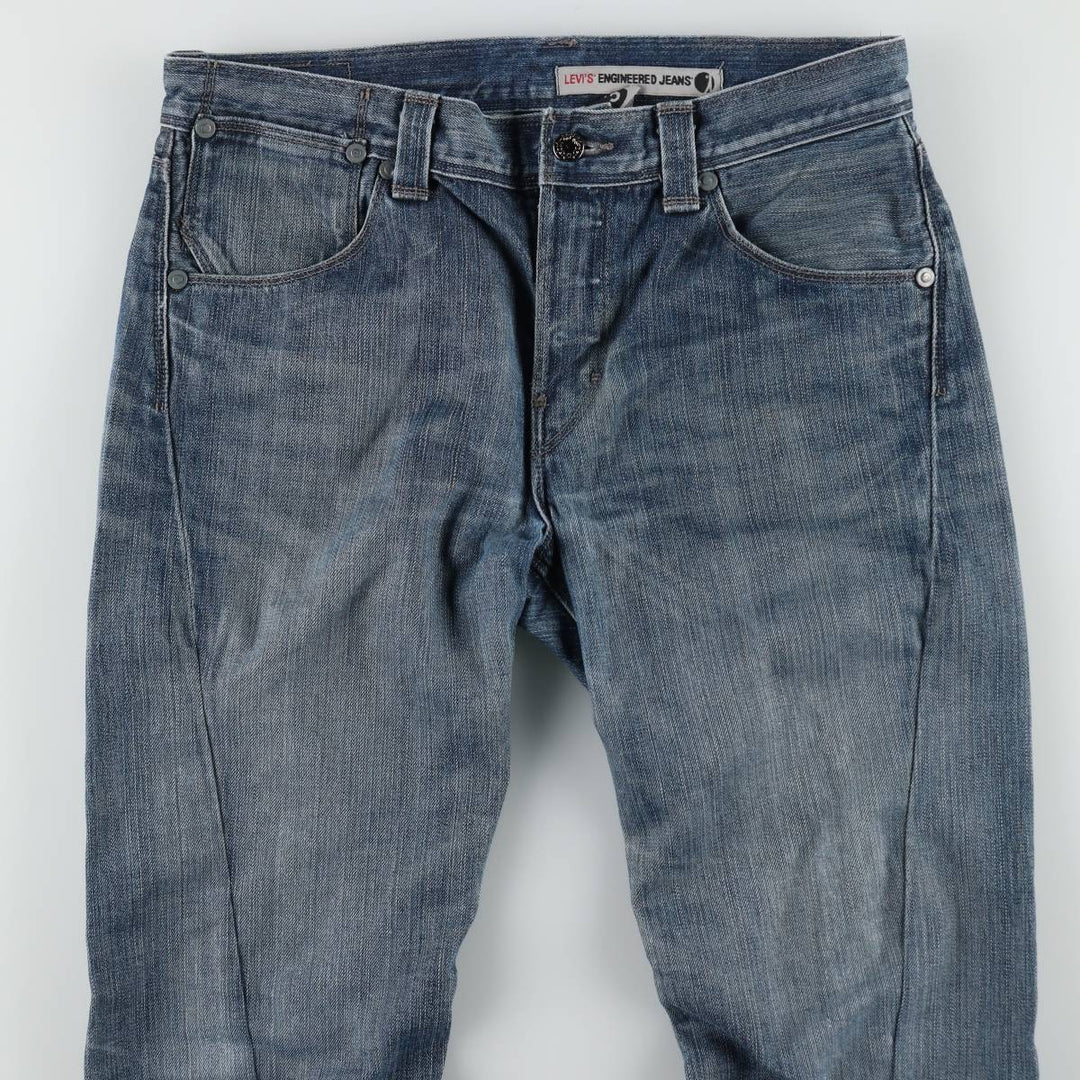 Levi's Engineered Jeans Euro Model, 3D Cut Straight Denim Pants, Men's W34 (approx.) cotton blue type Vintage Second Hand