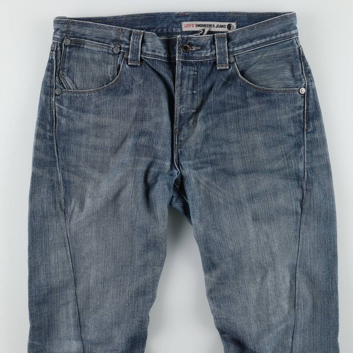 Levi's Engineered Jeans Euro Model, 3D Cut Straight Denim Pants, Men's W34 (approx.) cotton blue type Vintage Second Hand