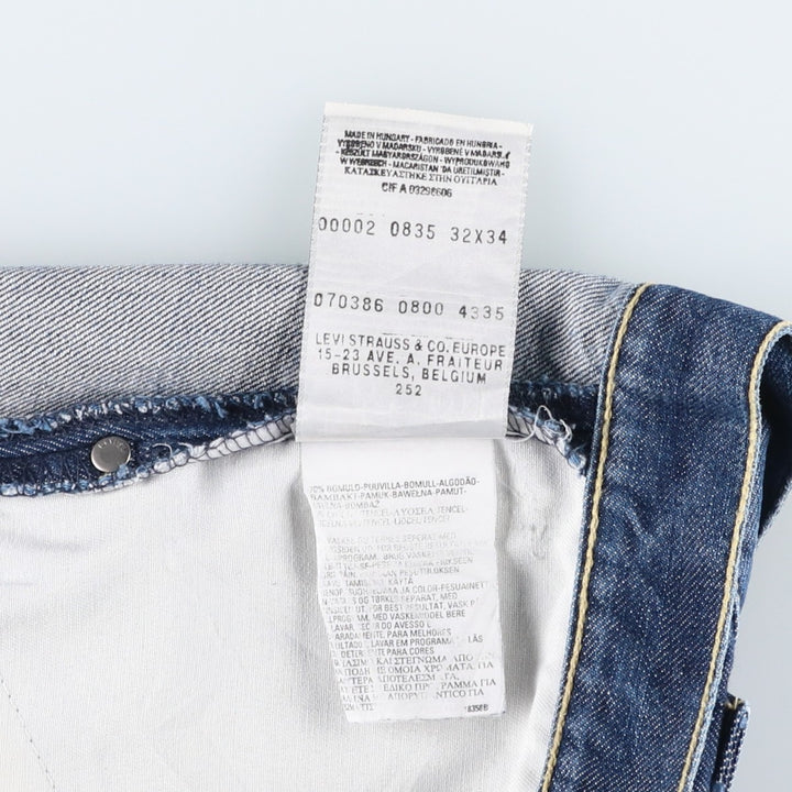 2000'S Levi's Engineered Jeans Euro Model, 3D Cut Straight Denim Pants, Men's W32 (approx.) cotton blue type Vintage Second Hand