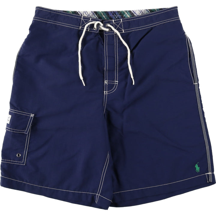 Ralph Lauren POLO by Ralph Lauren swim shorts, short pants, men's M size Nylon navy blue type Vintage Second Hand