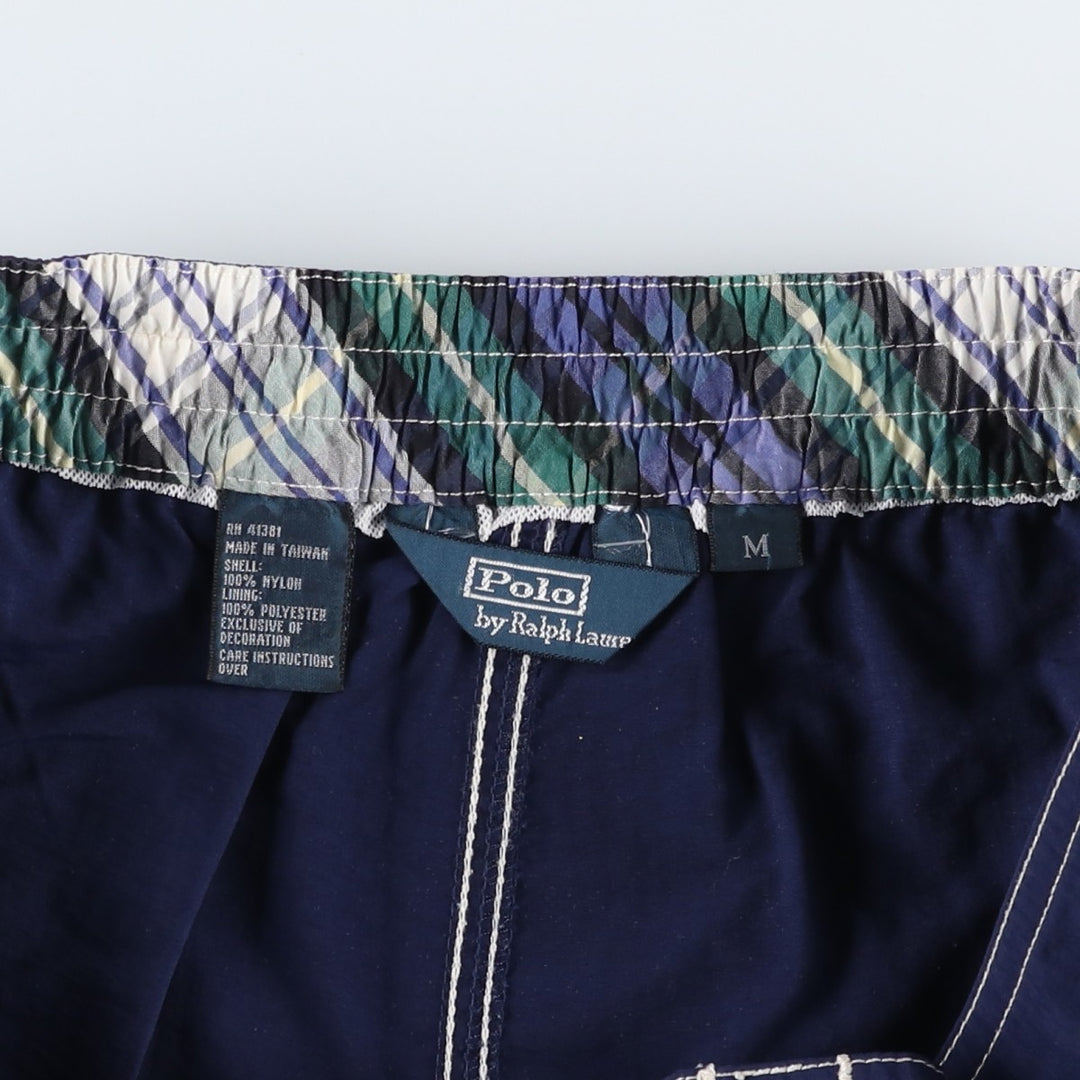 Ralph Lauren POLO by Ralph Lauren swim shorts, short pants, men's M size Nylon navy blue type Vintage Second Hand