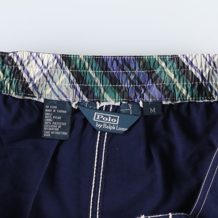 Ralph Lauren POLO by Ralph Lauren swim shorts, short pants, men's M size Nylon navy blue type Vintage Second Hand