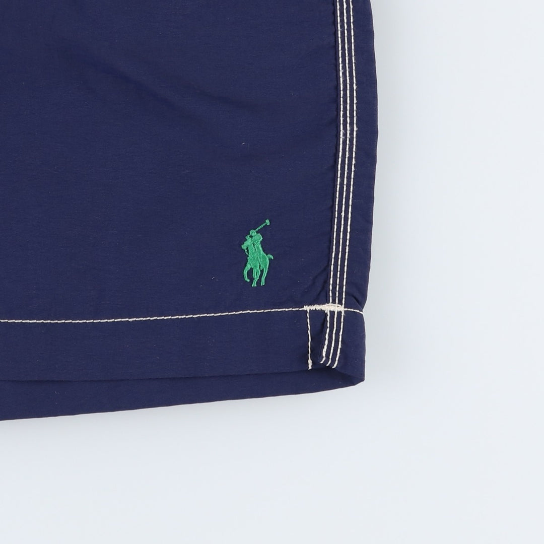 Ralph Lauren POLO by Ralph Lauren swim shorts, short pants, men's M size Nylon navy blue type Vintage Second Hand
