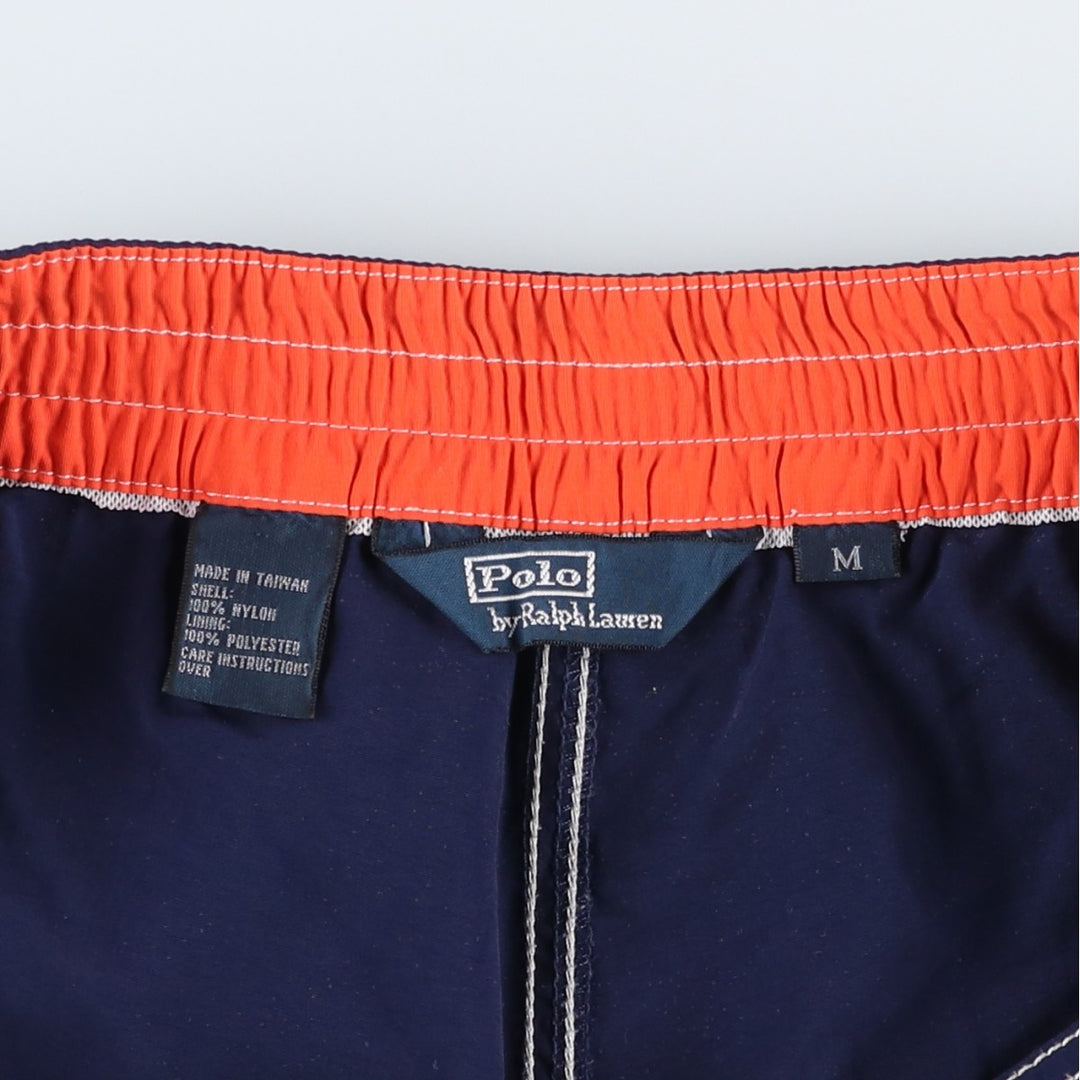 Ralph Lauren POLO by Ralph Lauren swim shorts, short pants, men's M size Nylon navy blue type Vintage Second Hand